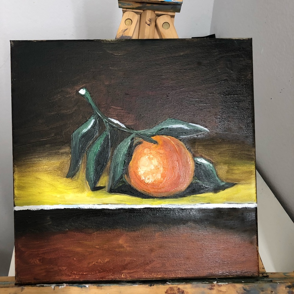 NEW Oil Painting  Mandarin size 12x12 in